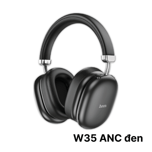 Tai Nghe Bluetooth Hoco W35 ANC Màu Đen – Chống Ồn Chủ Động, Bluetooth 5.3, Pin 90H