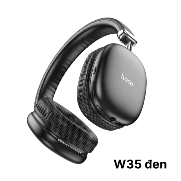 Tai Nghe Bluetooth Hoco W35 Màu Đen – Pin 40H, Bluetooth 5.3, Âm Thanh Hi-Fi