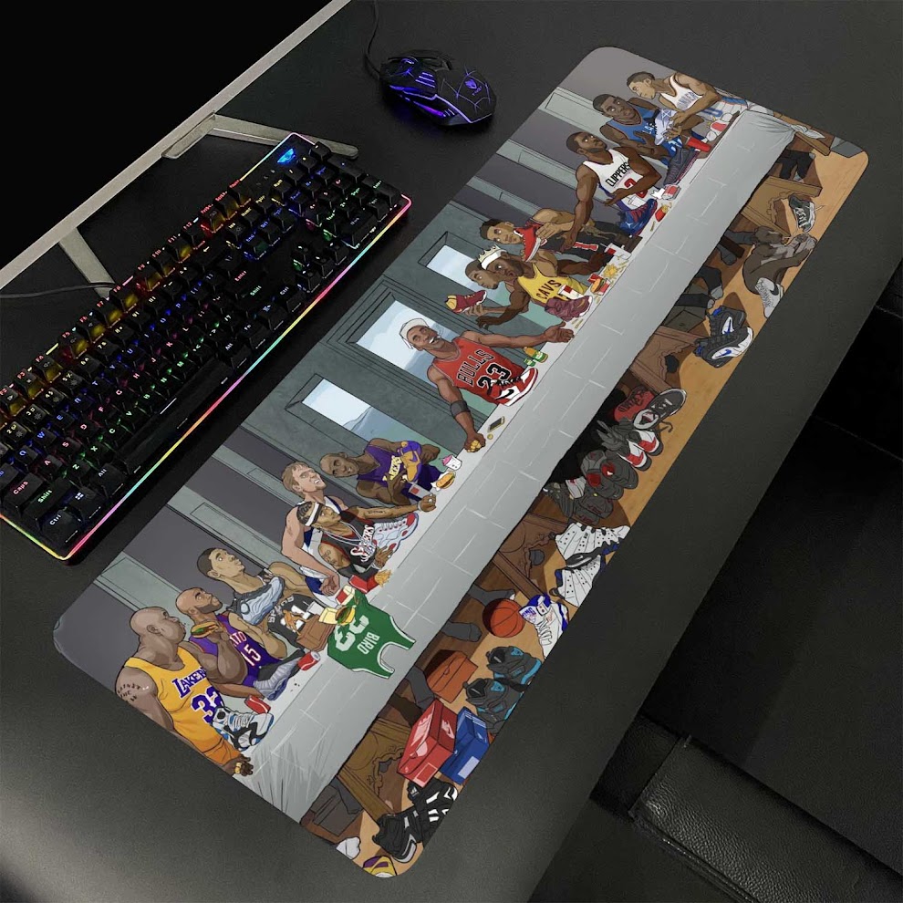 Lót chuột cỡ lớn 80x30 Bữa tiệc Bóng rỗ cho gaming setup
