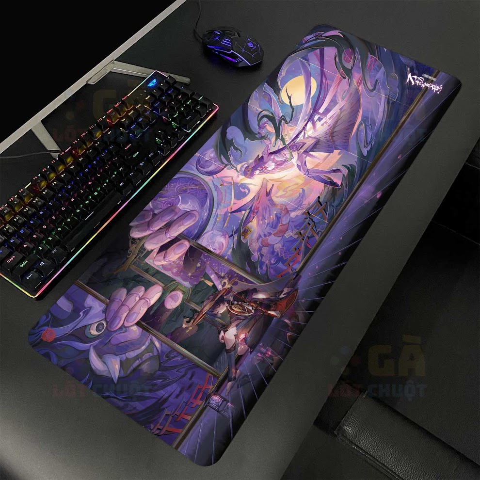 Lót chuột cỡ lớn 80x30 Genshin Tướng SCARAMUCCIA cho gaming setup