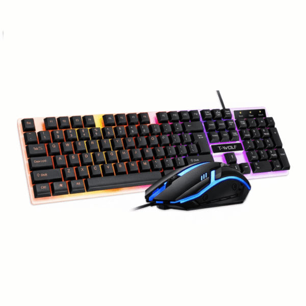 Combo Phím Chuột T-WOLF TF230 Giả Cơ LED RGB – Bàn Phím + Chuột Gaming Chính Hãng