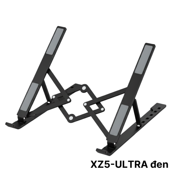 Giá đỡ laptop XZ5 ULTRA ĐEN - Nhôm gấp gọn, 10 cấp độ điều chỉnh, cho máy tính 11-17inch