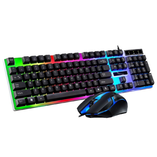 Combo bàn phím chuột G21B giả cơ LED RGB cho học tập, làm việc và gaming