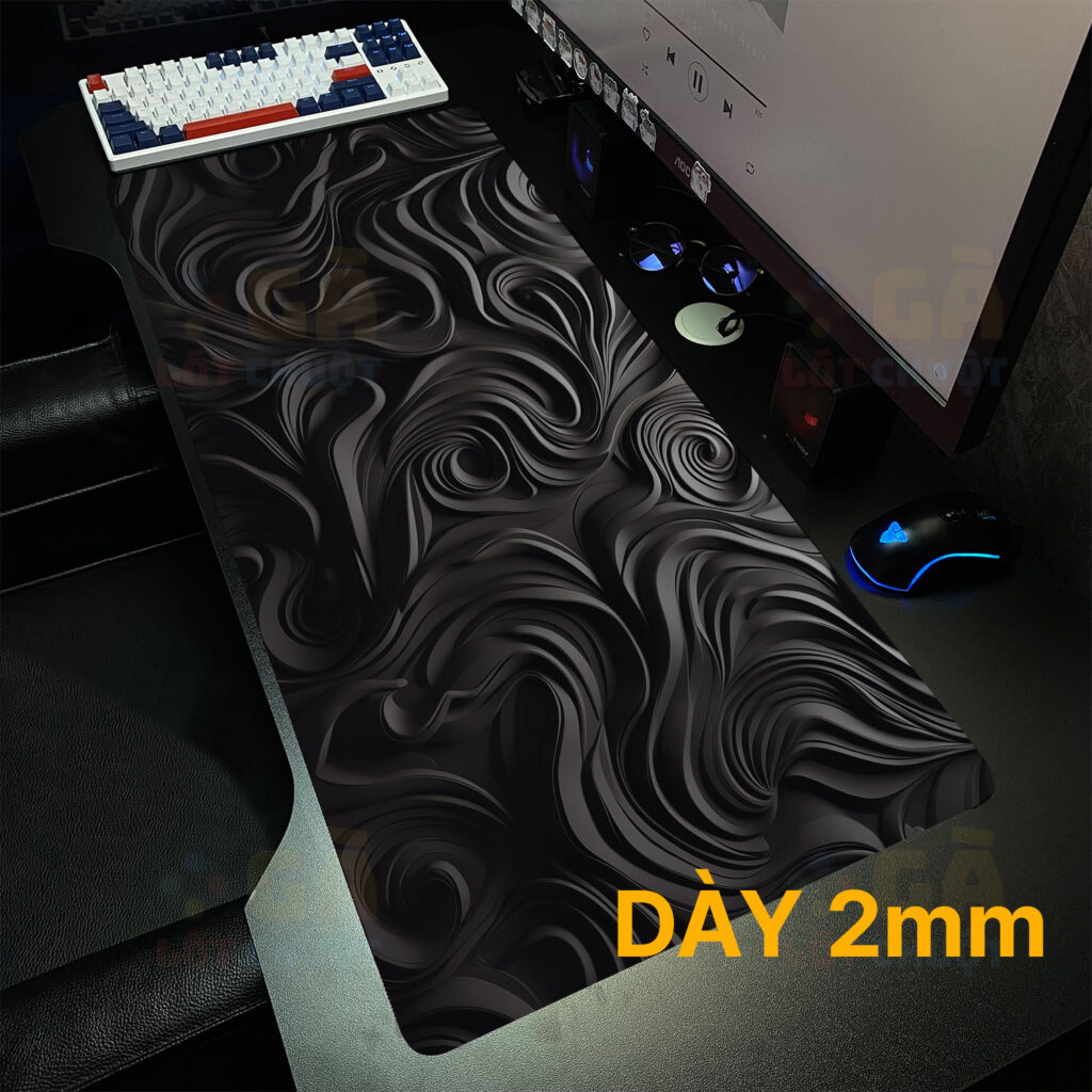Lót chuột 9040 2mm Xoáy Đen Vô Tận Dày 2mm