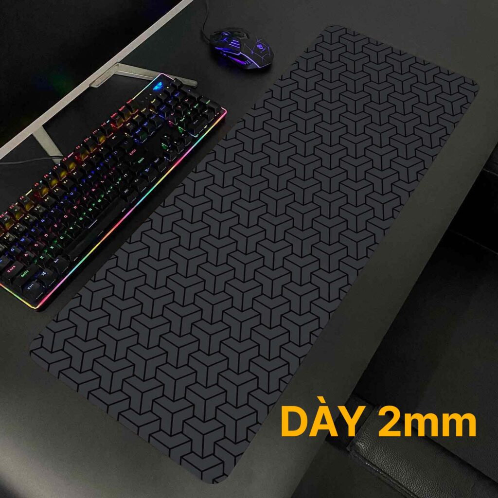 Lót chuột 80x30 2mm Deskmat Hoa văn chìm
